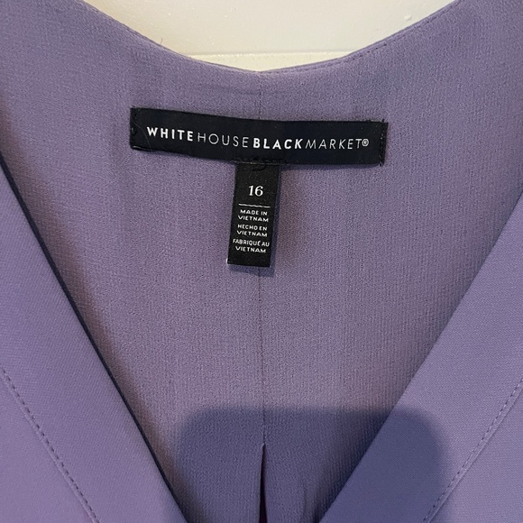 White House Black Market Purple Sleeveless Tank Top shell fully lined - Picture 2 of 7